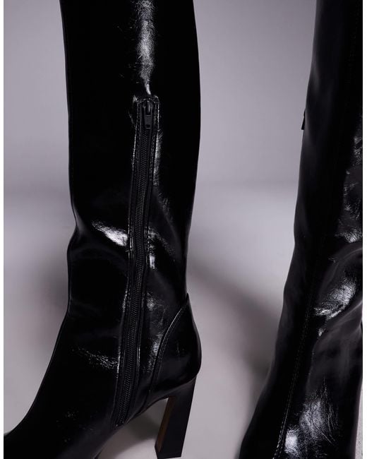 ASOS Natural Clara Chisel Toe Knee Boots