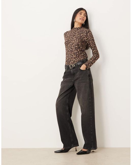 Vila Brown High Neck Long Sleeve Top