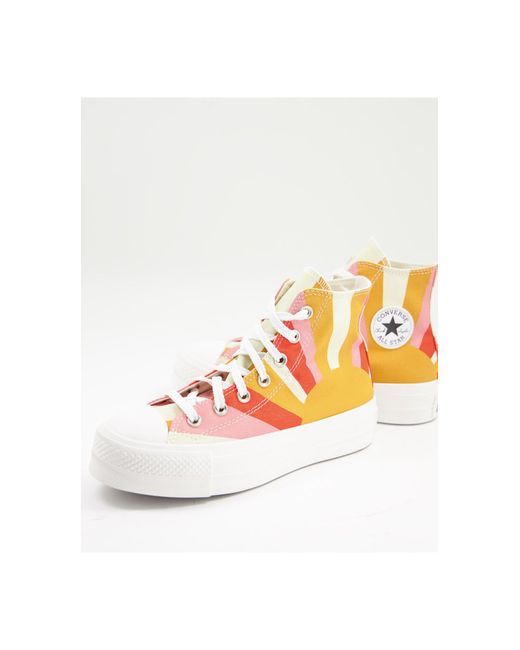 Converse Chuck Taylor - Lift - Sneakers Met Zonneschijnprint in het Pink