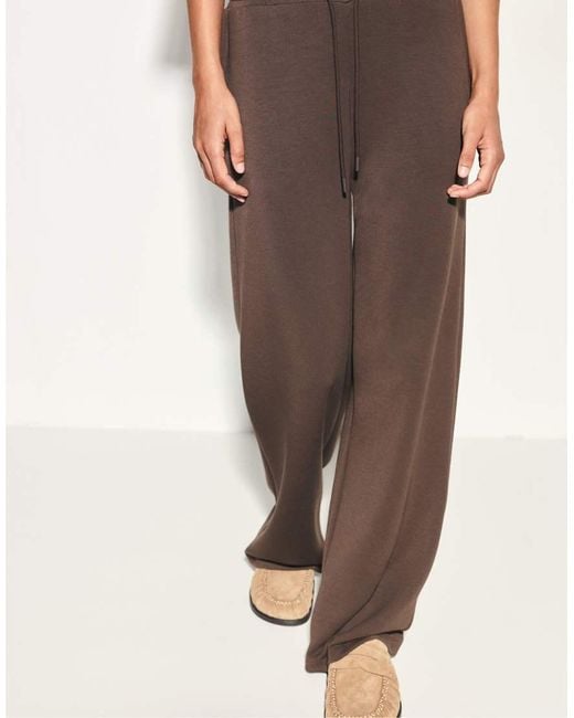 Pull&Bear Natural Modal Wide-Leg Trousers