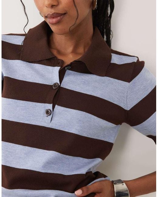 Threadbare White Short Sleeve Knit Polo Top