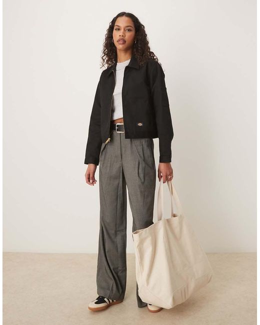 Dickies Black Unlined Eisenhower Cropped Jacket