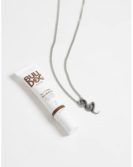 ASOS White Waterproof Stainless Steel Snake Pendant Necklace for men