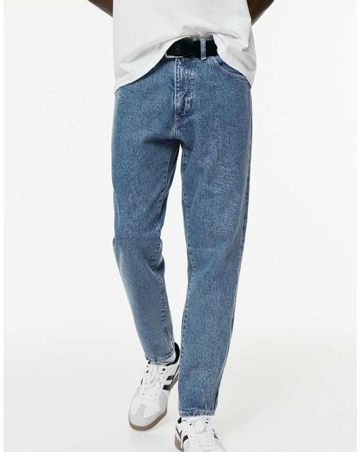 Pull&Bear Blue Standard Jeans for men