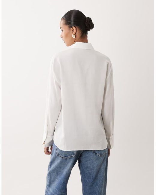 Mango White Classic Shirt