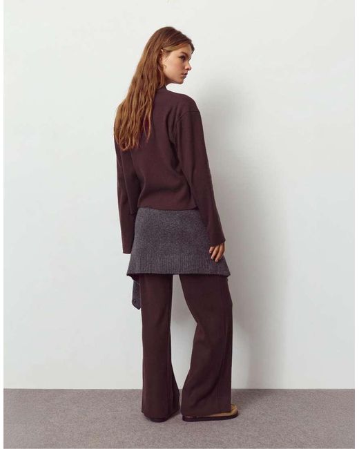 Pull&Bear Purple Soft Knit T-shirt