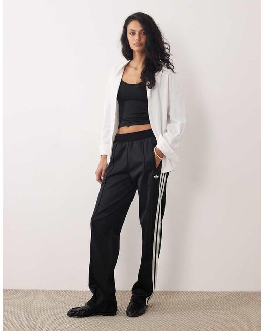 Adidas Originals Blue Firebird Track Pants With Knitted Crochet Details