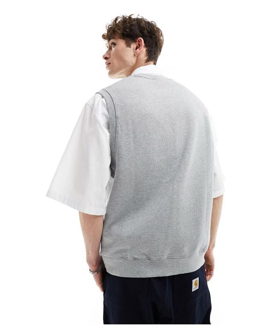 Carhartt Gray Script Vest Sweatshirt for men