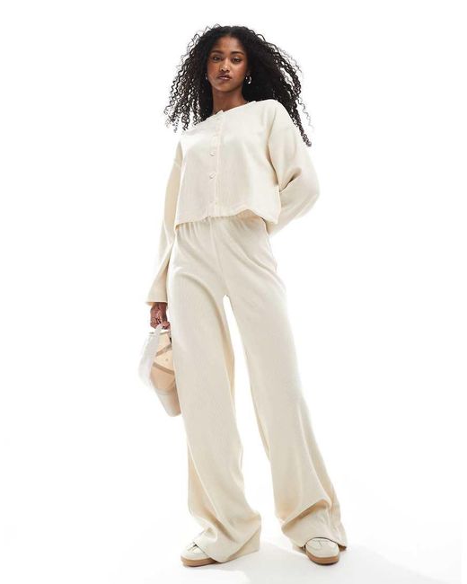 Miss Selfridge White Soft Rib Cardigan