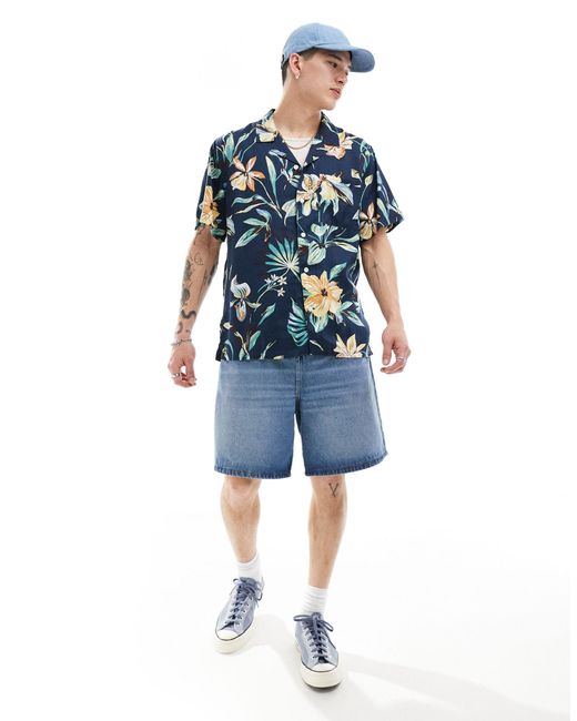 Camisa con estampado hawaiano sunset camp Levi's de hombre de color Blue