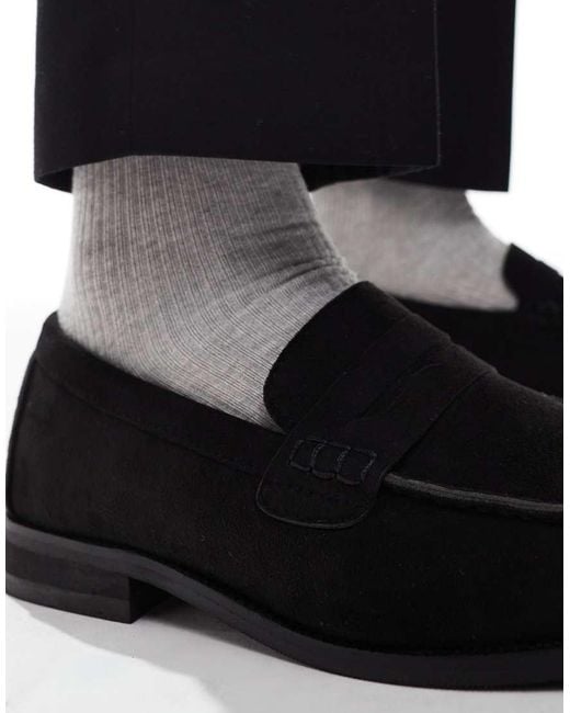 SEQWL Black Hero Ruched Detailing Loafers for men