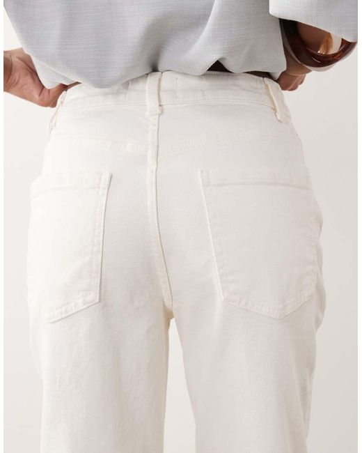 ASOS White Slim Fit Mom Jeans