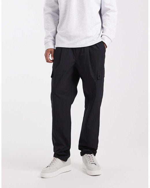 ASOS Gray Tapered Cargo Pants for men