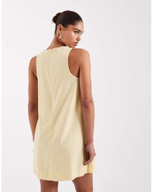 JJXX Natural Linen-blend Mini Dress
