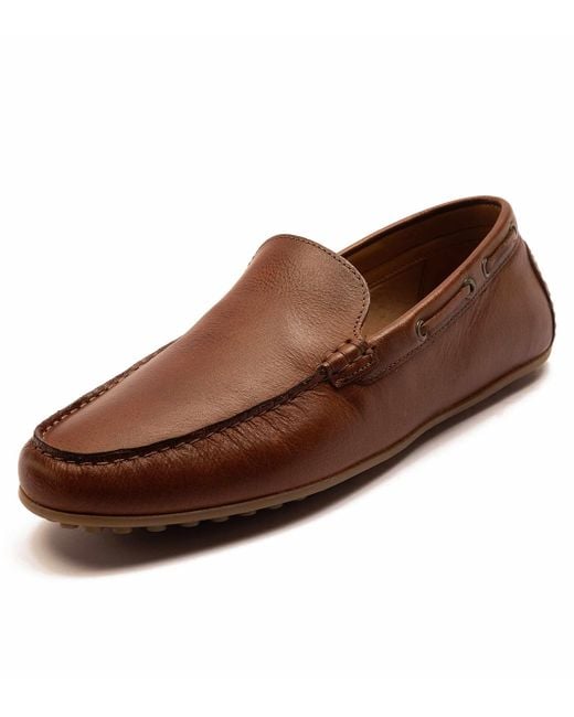Thomas Crick – duval – lässige loafer-slipper aus leder in Brown für Herren