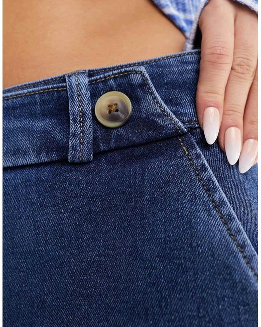 Jdy Blue High Waisted Wide Leg Jean