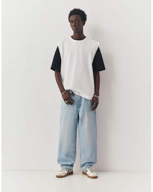 Pull&Bear Baggy Jeans in het Blue voor heren