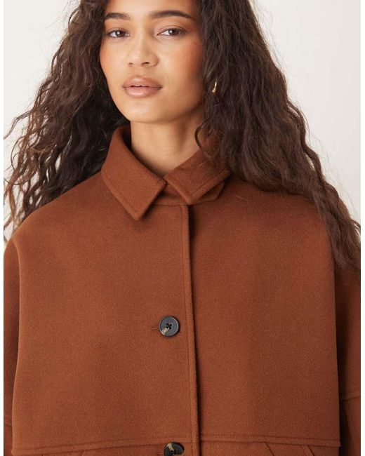 ASOS Brown Slouchy Formal Harrington Jacket
