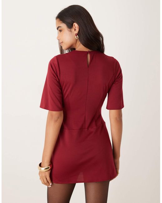 asos short sleeve dress ASOS Curve - Relaxed Short Sleeve Mini Dress - Women - Viscose/Nylon - 16 US