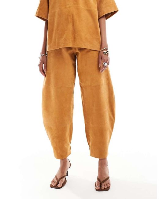 Pantalones De Corte Barrel De Ante De (Parte De Un Conjunto)-Naranja ASOS de color Orange