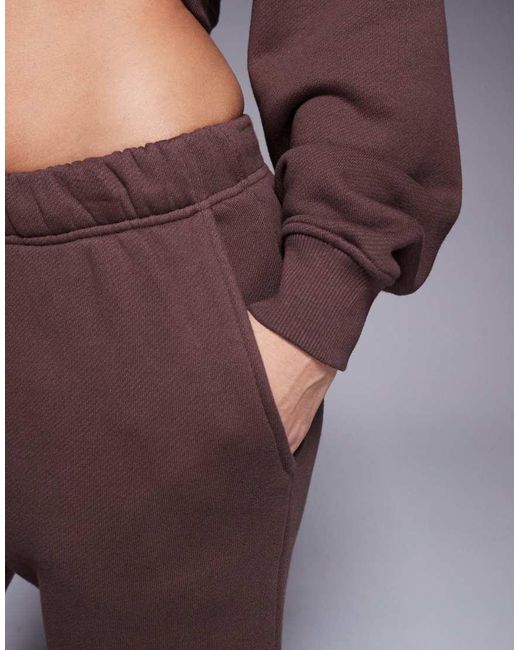 4505 Brown Rest Day Heavyweight 420gsm Cotton Low Rise Cuffed jogger