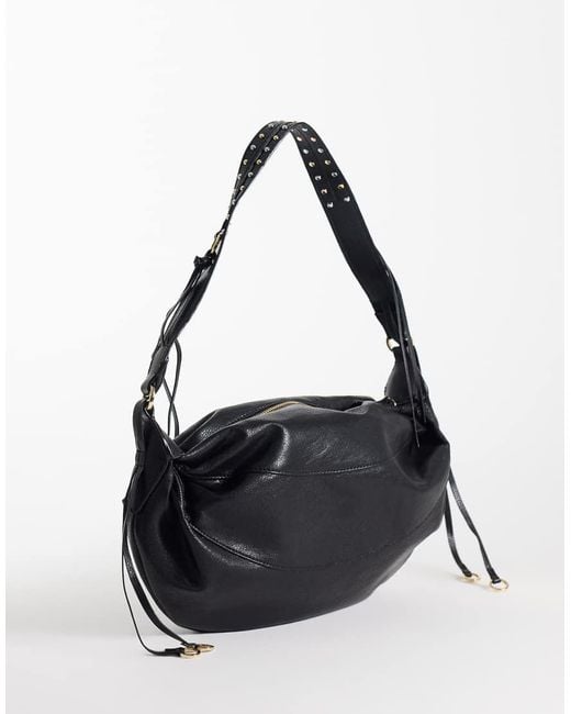 Mango Black Slouchy Handbag