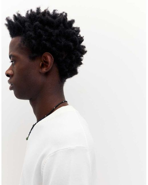 Pull&Bear White Short Sleeve Jumper for men