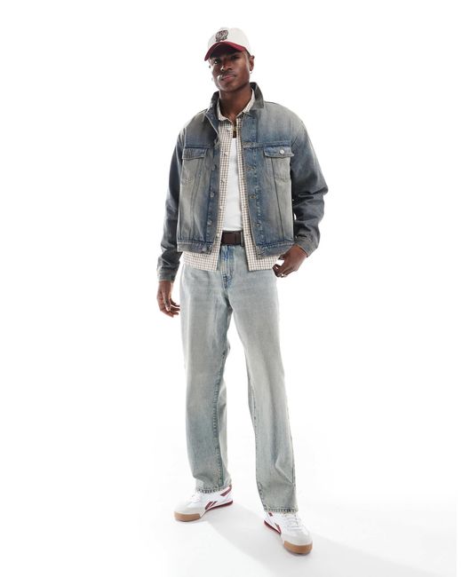 Cotton On Blue Cotton On Oversized Trucker Jacket for men