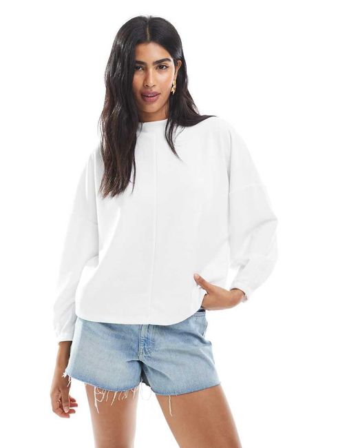 French Connection White Long Sleeve Turtle Neck Soft Top