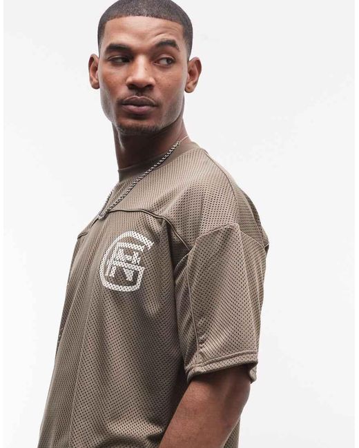 Good For Nothing Brown Co-ord Oversized Hockey Jersey for men