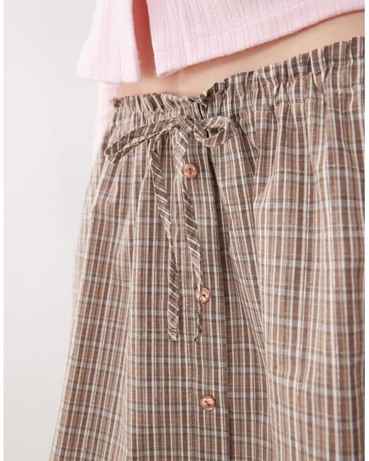 Reclaimed (vintage) Natural Mini Skirt With Buttons
