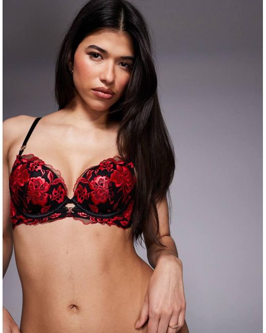 Ann Summers Red Endless Attraction Padded Plunge Bra