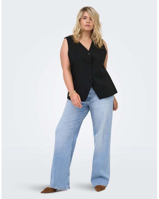 ONLY Blue Wide-Fit Jeans