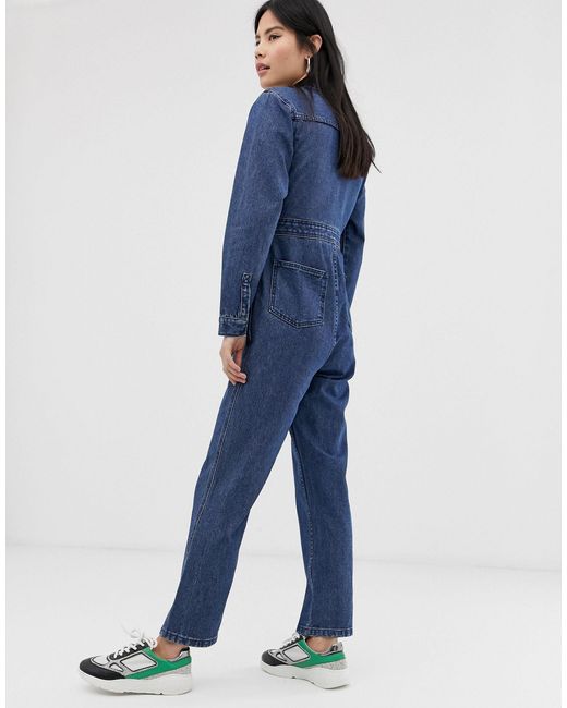 denim utility boiler suit