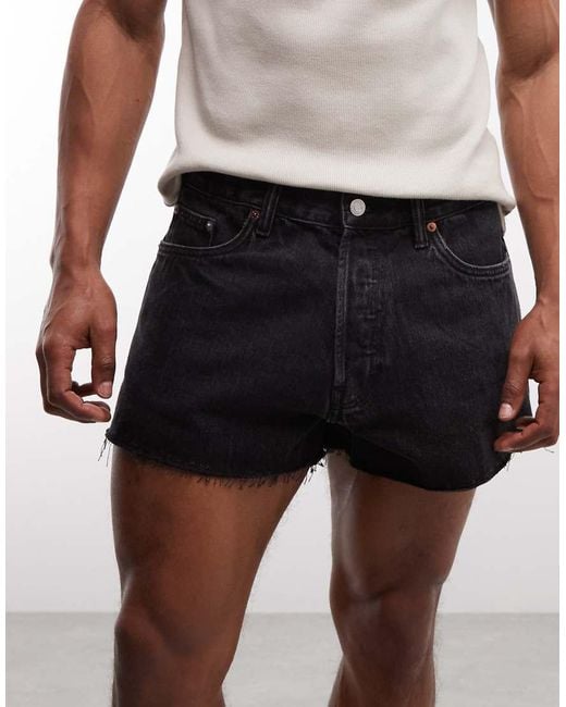 Weekday White Super Short Denim Shorts for men