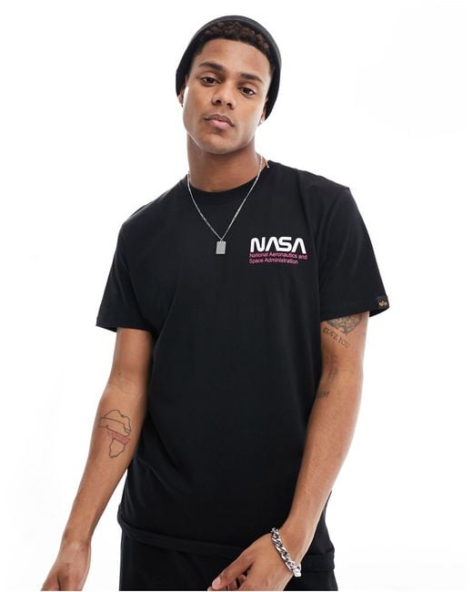 Alpha Nasa | Lab Industries for T-shirt Back Black With Sky Australia in Lyst Print Men