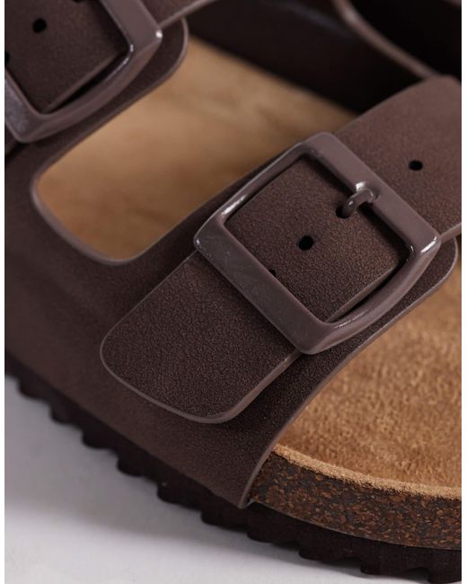 SEQWL Brown – olsen – flache sandalen