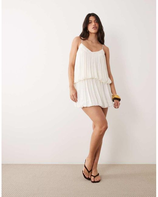 Gina Tricot Natural Mini Strappy Dress