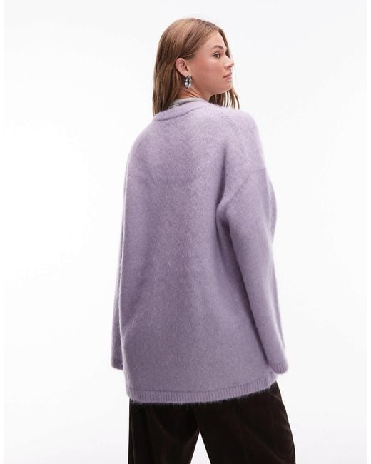& Other Stories Purple Mohair And Wool Oversized Sweater