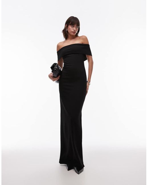 Mango Bandeau Maxi Jurk in het Black