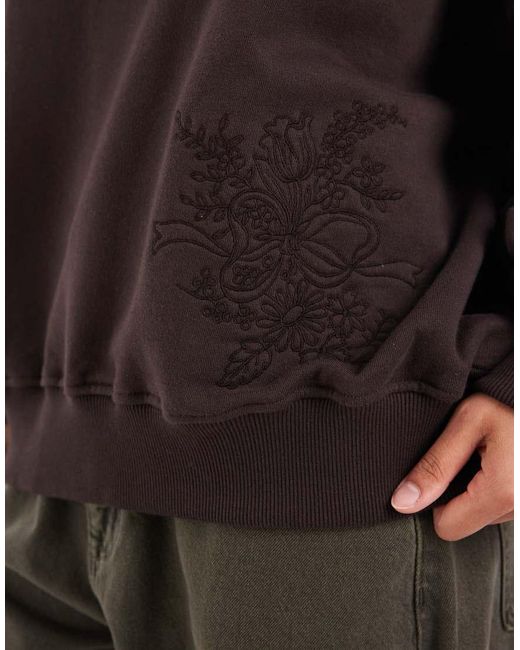 Muse Assembly Purple Embroidered Fawn Sweatshirt