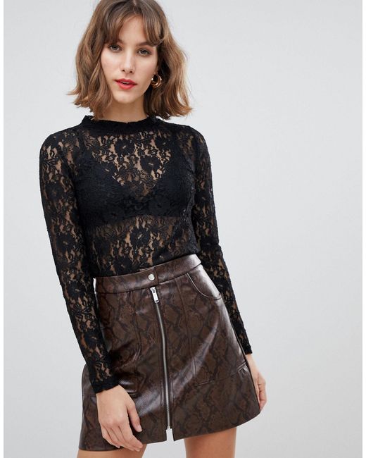 Lace top zwart hotsell