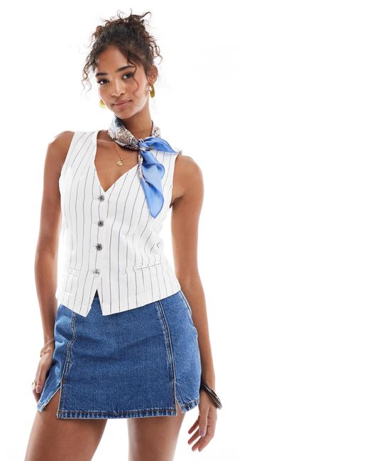 Pull&Bear Blue – jeansweste