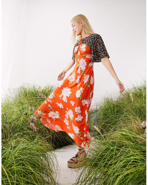 Vestido largo rojo ASOS - Lyst