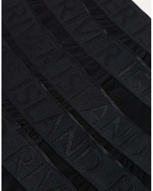 River Island Black 5 Pack Cotton Stretch Trunks for men