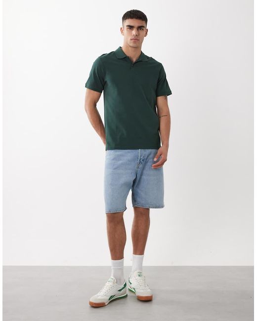 ASOS Green Essentials Regular Fit Polo for men