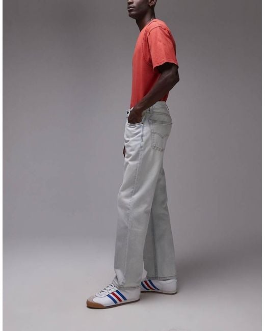 Levi's White 555 '96 Relaxed Straight Jeans for men