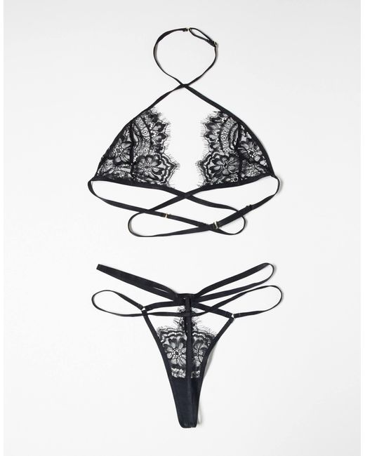 Ann Summers White Infinite Crotchless Foldover Set