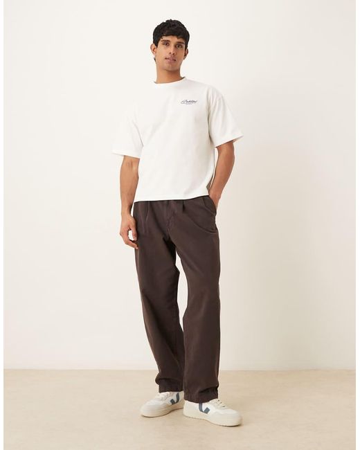 Prohibited White Grand Prix Back Print Graphic T-shirt for men