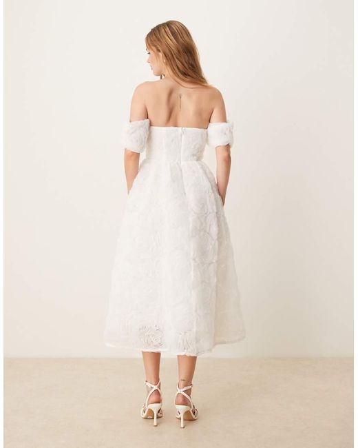 True Decadence Natural Strapless Midi Dress